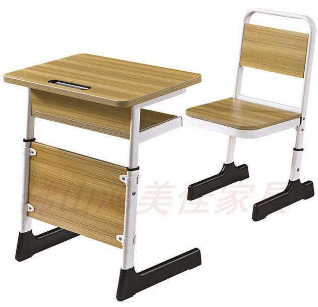 新款钢木课桌椅，广东鸿美佳厂家**生产供应钢木课桌