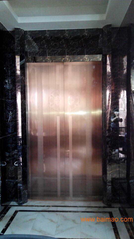 8K镜面不锈钢电梯轿厢板，不锈钢蚀刻喷砂花纹钛金板