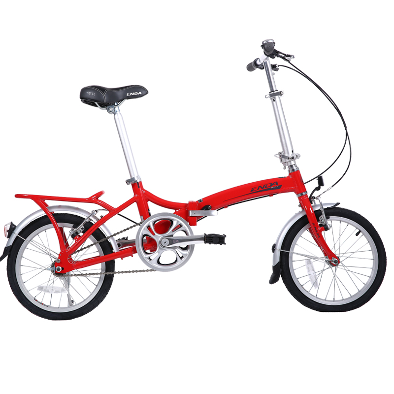 恩达折叠自行车单速16寸v刹铝合金车架翔云a16a厂家/批发/供应商