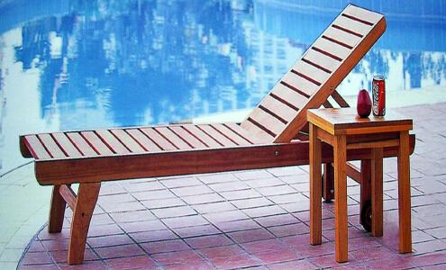 户外休闲躺椅 室内游泳池休闲会所实木沙滩椅