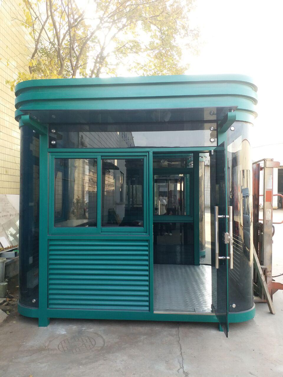 墨绿色钢结构岗亭信息收费亭治安亭图片户外吸烟亭厂家厂家/批发/供应