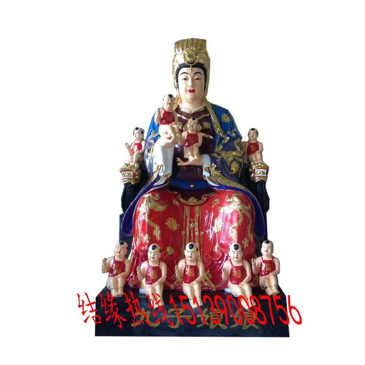 厂家订制大小型寺庙神佛像 女娲娘娘 九龙圣母