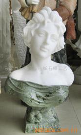 半身雕塑工艺品 欧式少女胸像 石雕头像 H60cm