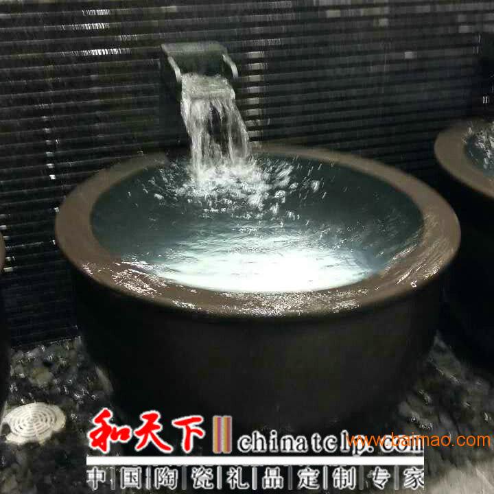 景德镇陶瓷沐浴大缸厂家 陶瓷洗澡缸 温泉洗浴缸