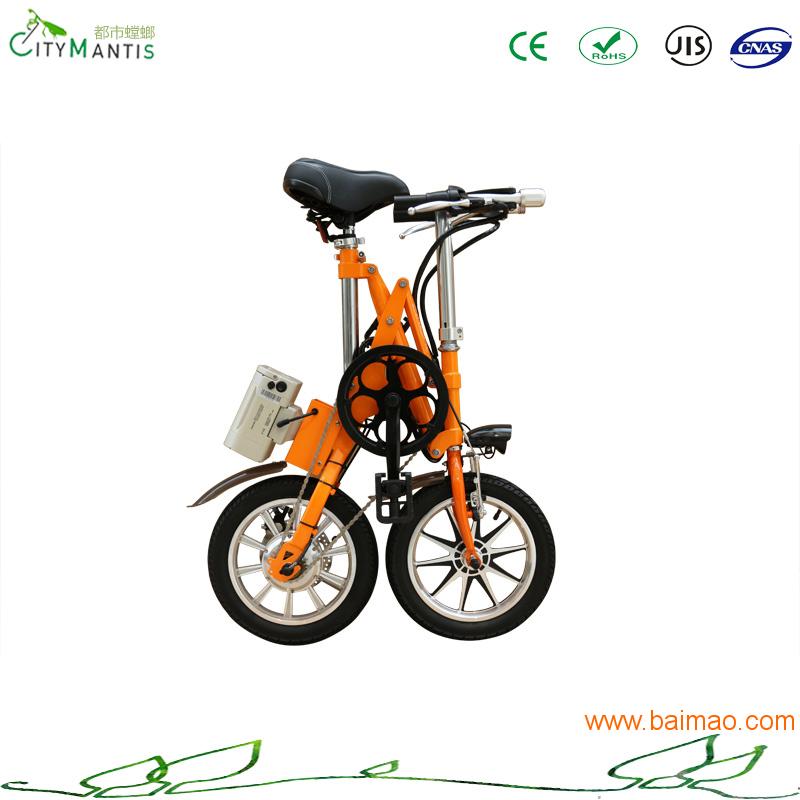 都市螳螂CMS一秒折叠锂电车便携式电动自行车