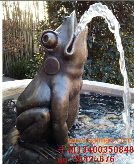 河北铸铜雕塑，铜雕仙鹤，铜雕青蛙喷泉