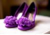 紫色婚鞋 婚礼上美的绽放