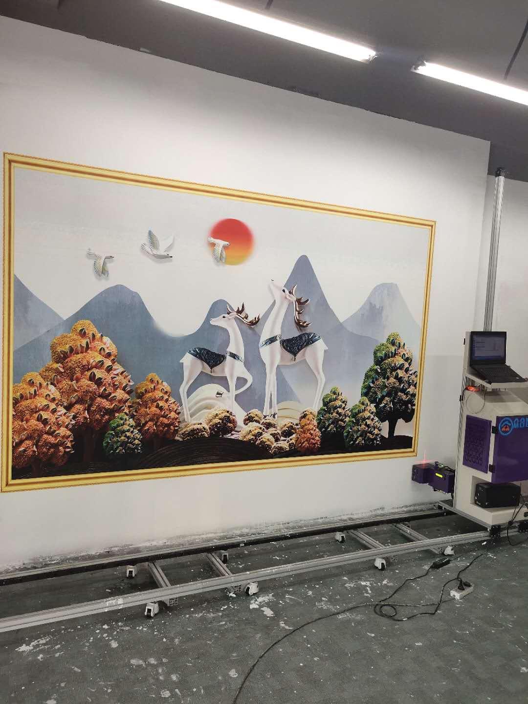 深圳众合智能室内户外智能5D墙体彩绘机