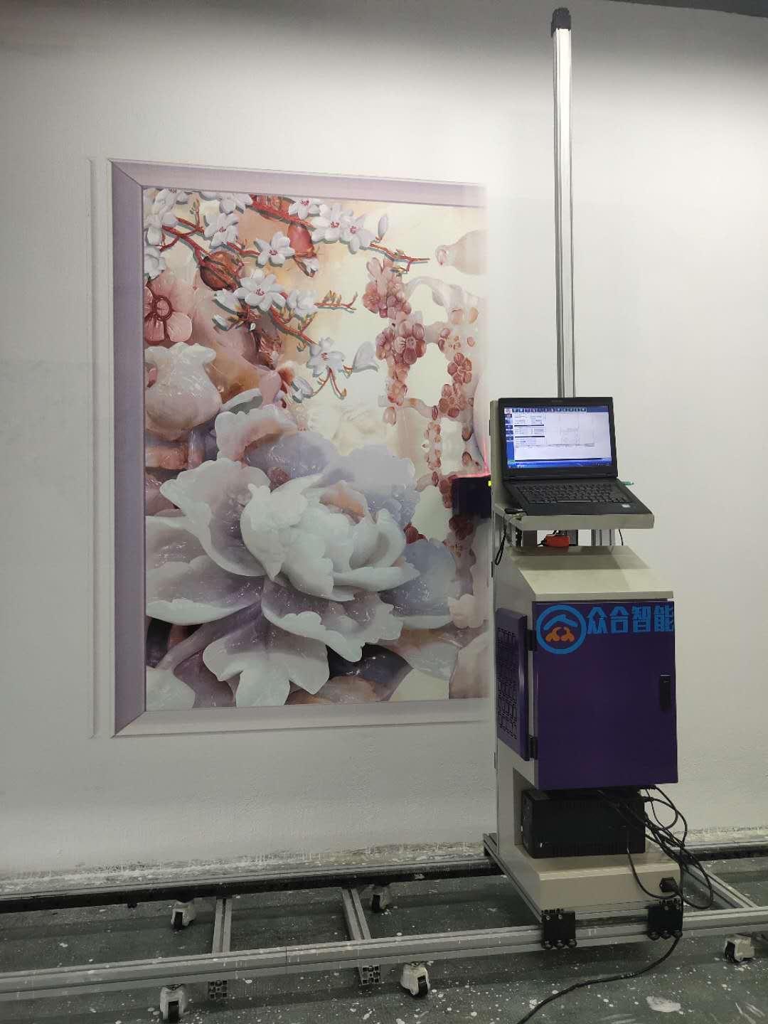 深圳众合智能室内户外智能5D墙体彩绘机
