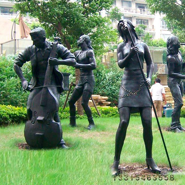 公园音乐人物铜雕
