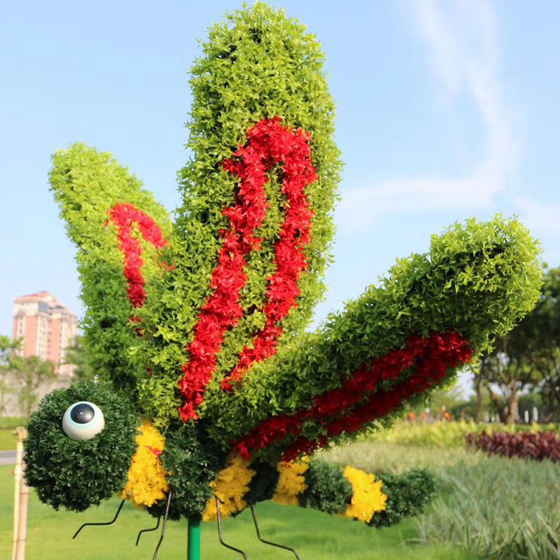 仿真绿雕工艺品植物雕塑节庆装饰五色草造型立体花坛绿