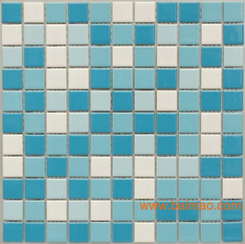 厂家直销-蓝色游泳池陶瓷马赛克地中海卫生间瓷砖