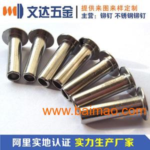 深圳文达供应316不锈钢铆钉、不锈钢半空心铆钉定做