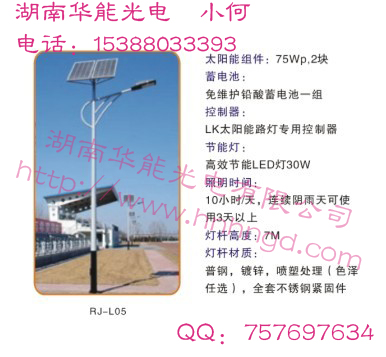 厂家直销衡阳市太阳能路灯 您的满意就是我们的追求