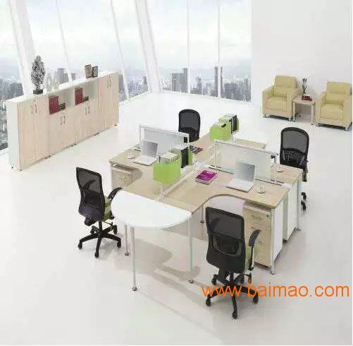 郑州中原区办公家具 四人组合工作位现代隔断职员桌