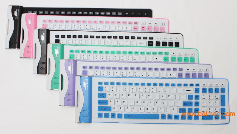 金弘美JHM-107B有线键盘硅胶键盘防水键盘