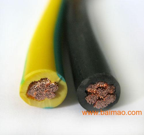 80mm2纯铜国标电焊线 橙色双胶 PVC**缘