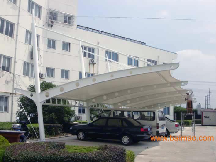 广州珠海旗彩膜结构车棚汽车棚自行车棚