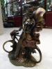 欧式复古造型精美双人骑车雕塑
