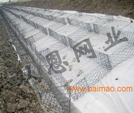 填石护坡石笼网垫|镀锌石笼网垫|护堤石笼网垫安装