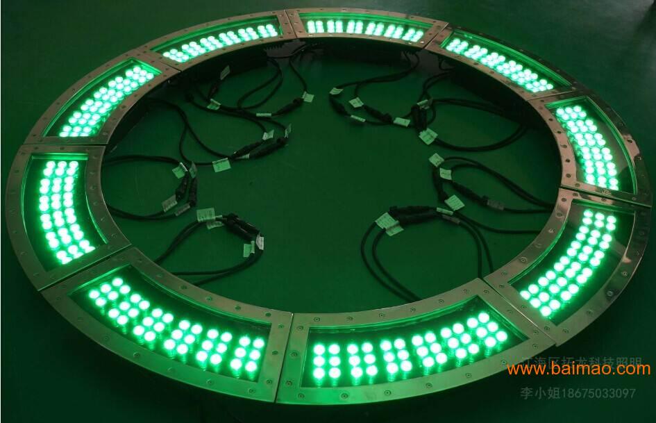 圆形建筑照明**用LED扇形绿光地埋灯60W