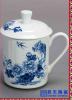供应青花手绘陶瓷茶杯   彩绘陶瓷茶杯