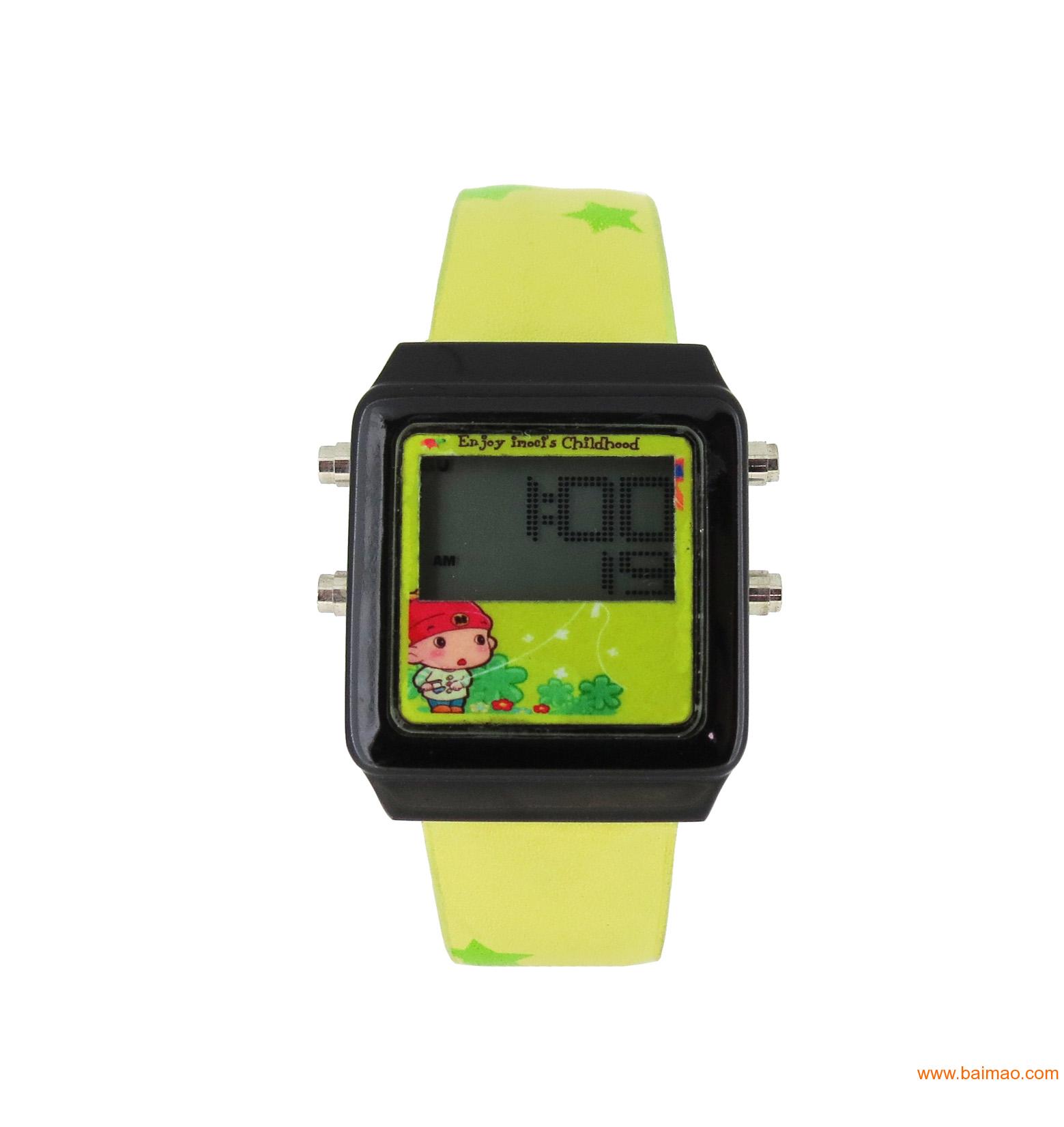 新款儿童手表 电子机芯 PU表带 可做多种颜色