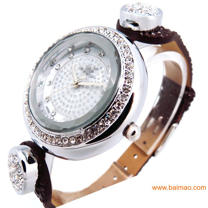 深圳手表工厂 供应女士时尚手表 进口机芯 真空电镀