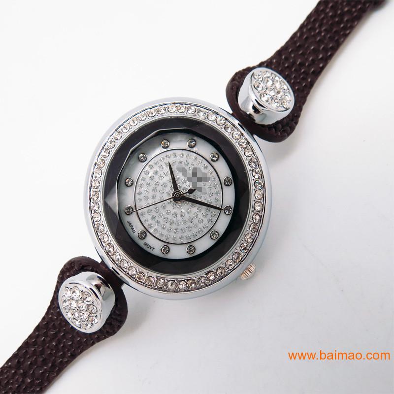 深圳手表工厂 供应女士时尚手表 进口机芯 真空电镀
