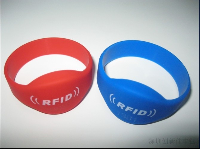 RFID硅胶手腕带，RFID手表卡