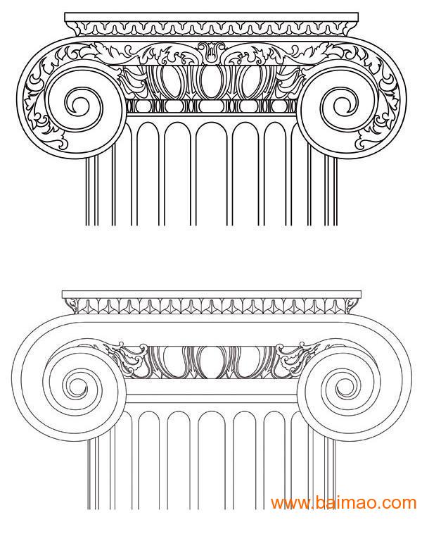 【**】欧式构件、欧式构件罗马柱、欧式构件檐线