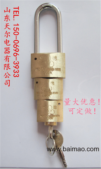 电力铜挂锁通开表箱铜锁的价格行情规格型号