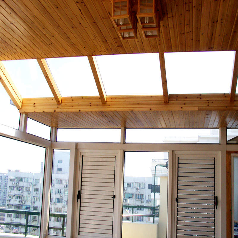 中鸿森特铝合金木质顶阳光房露台 隔热保温别墅断桥铝