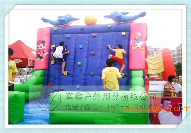 厂家直销充气攀岩跳床充气攀岩墙儿童游乐设施