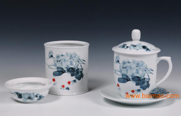 景德镇陶瓷茶杯办公杯对杯广告杯定做订制生产定制加工