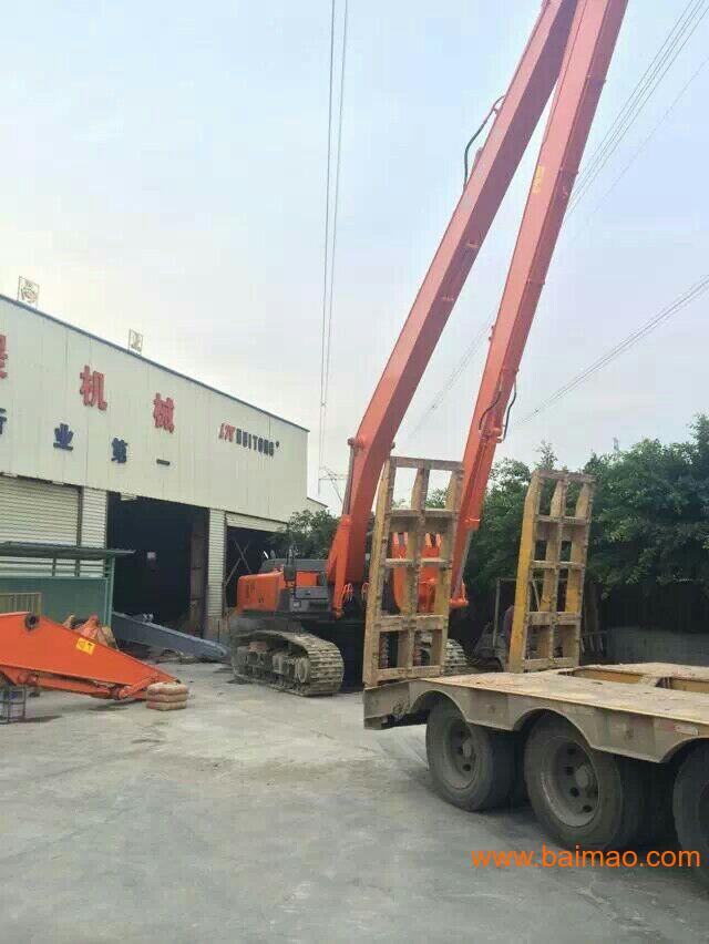 南京修建地铁挖掘机加长臂 拆楼臂 18米 20米