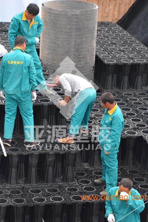 郑州厂家批发柱状PP雨水收集模块 透水性强