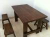 快餐桌椅**实木碳化餐桌椅组合 主题餐厅饭店餐桌椅