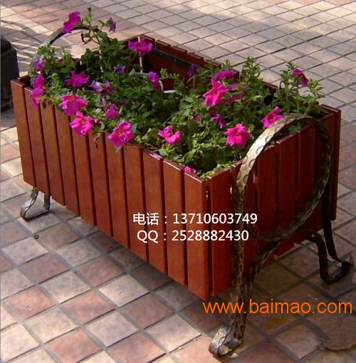 珠海现货实木花箱，**广场花箱，阳台环保花盆