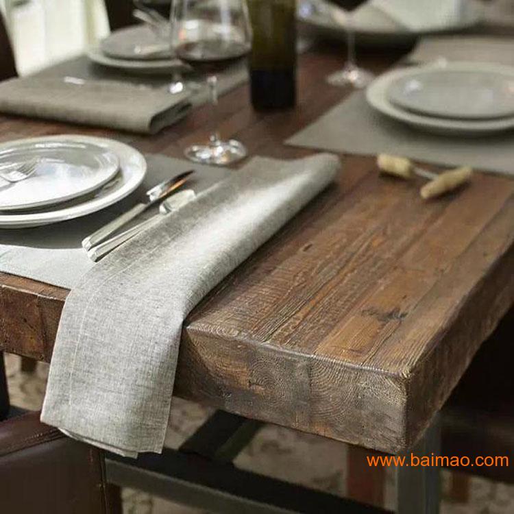 实木铁艺餐桌椅 防锈做旧**吧桌办公桌